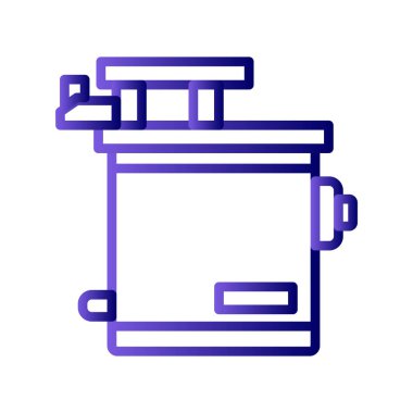 Modern b 'nin vektör illüstrasyonunda simge çizgisi eksik. Yemek, restoran, mutfak, oda servisi vs. için uygun.