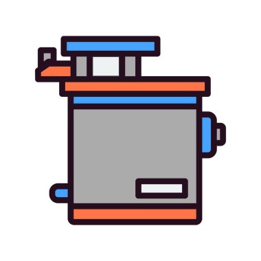 Mutfak sobası simgesinin vektör çizimi