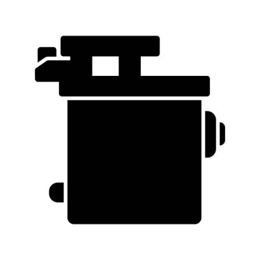 Mutfak gereçleri ikon vektörü. İnce çizgi işareti. izole edilmiş sınır sembolü çizimi