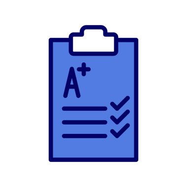 test kağıt vektör illüstrasyonu