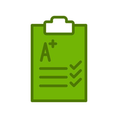 test kağıt vektör illüstrasyonu