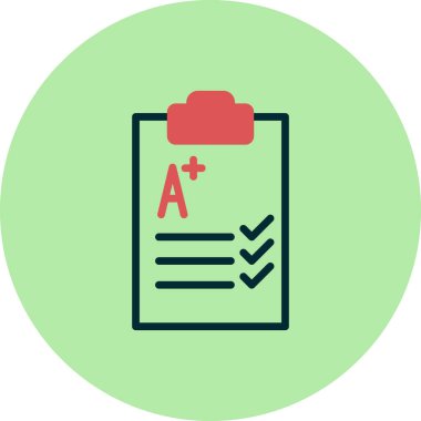 test kağıt vektör illüstrasyonu