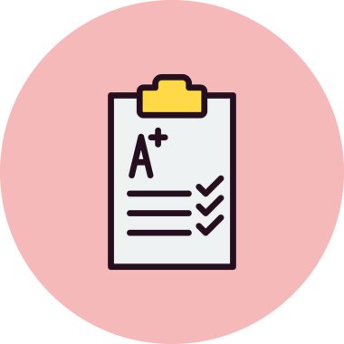 test kağıt vektör illüstrasyonu