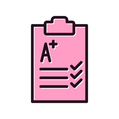 test kağıt vektör illüstrasyonu