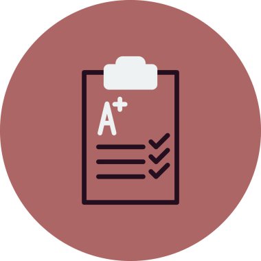 test kağıt vektör illüstrasyonu