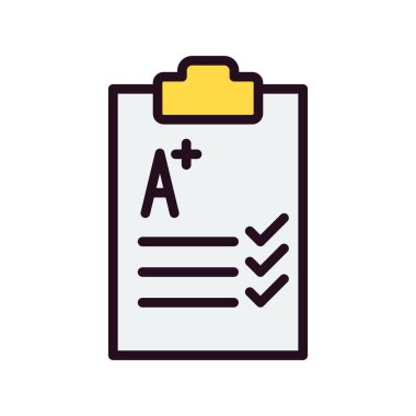 test kağıt vektör illüstrasyonu