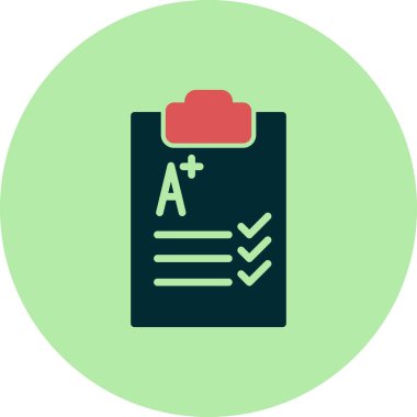 test kağıt vektör illüstrasyonu