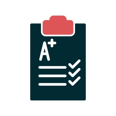 test kağıt vektör illüstrasyonu