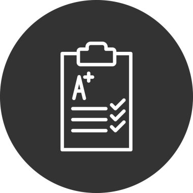 test kağıt vektör illüstrasyonu