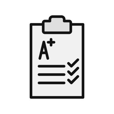 test kağıt vektör illüstrasyonu