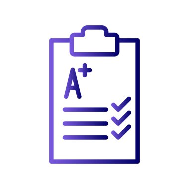 test kağıt vektör illüstrasyonu