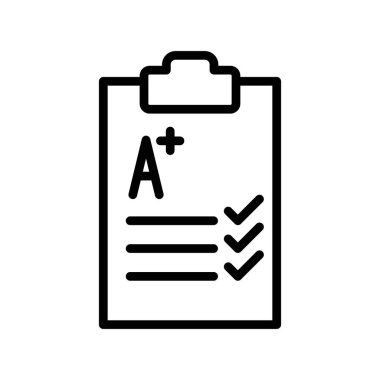 test kağıt vektör illüstrasyonu