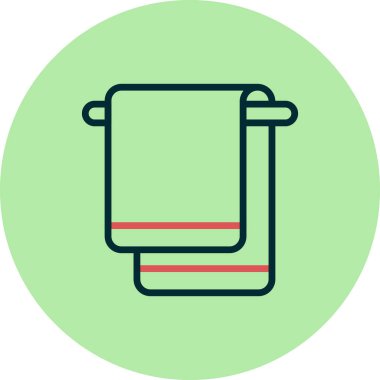 havlu ikonu vektör illüstrasyonu 