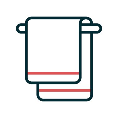 havlu ikonu vektör illüstrasyonu 