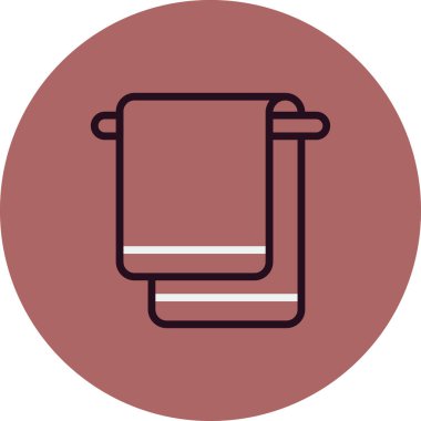 havlu ikonu vektör illüstrasyonu 