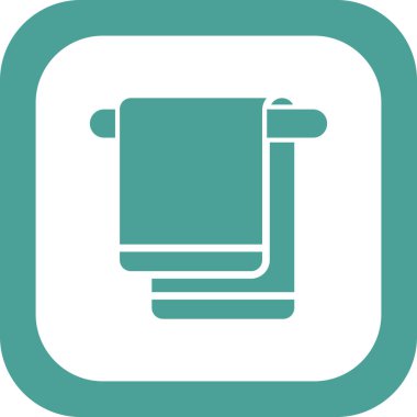 havlu ikonu vektör illüstrasyonu 