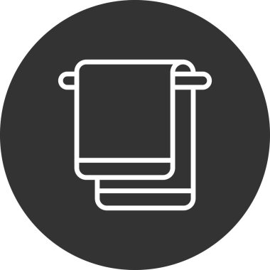 havlu ikonu vektör illüstrasyonu 