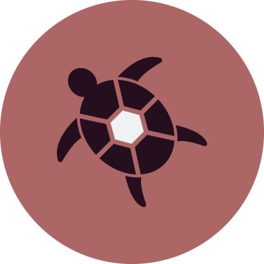 Kaplumbağa. Web simgesi basit illüstrasyon