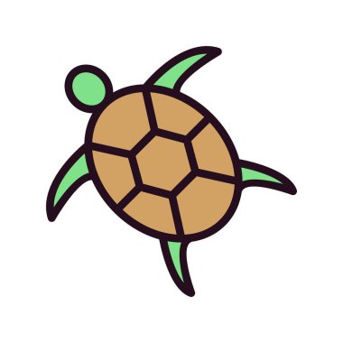 Kaplumbağa. Web simgesi basit illüstrasyon