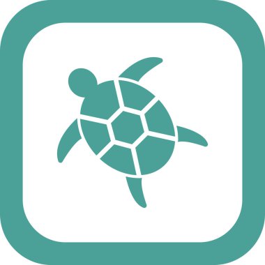 Kaplumbağa. Web simgesi basit illüstrasyon