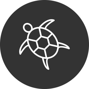 Kaplumbağa. Web simgesi basit illüstrasyon