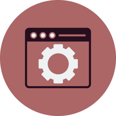 Basit web arayüzü simgesi, vektör illüstrasyonu