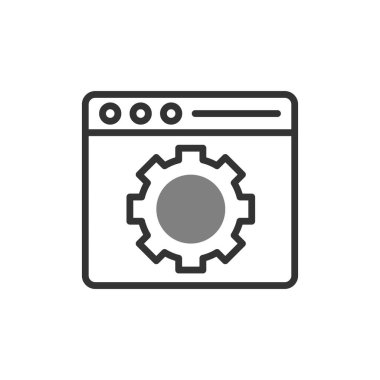 Basit web arayüzü simgesi, vektör illüstrasyonu