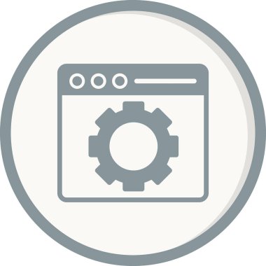 Basit web arayüzü simgesi, vektör illüstrasyonu