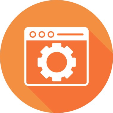 Basit web arayüzü simgesi, vektör illüstrasyonu