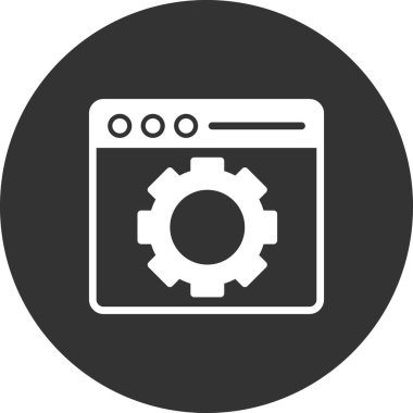 Basit web arayüzü simgesi, vektör illüstrasyonu