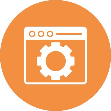 Basit web arayüzü simgesi, vektör illüstrasyonu