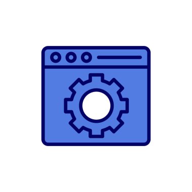 Basit web arayüzü simgesi, vektör illüstrasyonu