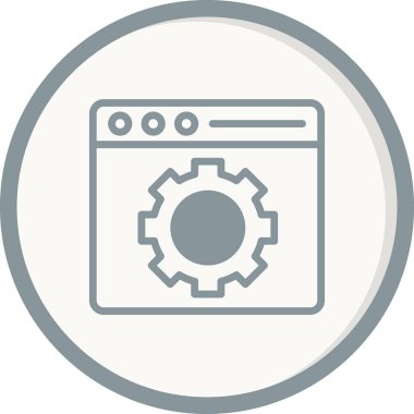 Basit web arayüzü simgesi, vektör illüstrasyonu