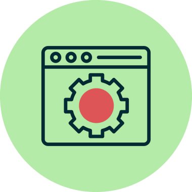 Basit web arayüzü simgesi, vektör illüstrasyonu