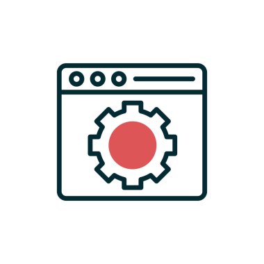 Basit web arayüzü simgesi, vektör illüstrasyonu