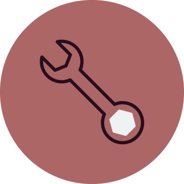 İngiliz anahtarı simgesi. Servis sembolü. vektör illüstrasyonu