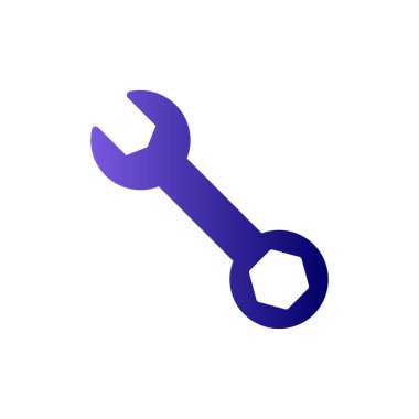 İngiliz anahtarı simgesi. Servis sembolü. vektör illüstrasyonu