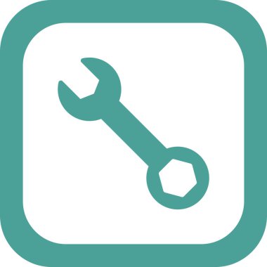 İngiliz anahtarı simgesi. Servis sembolü. vektör illüstrasyonu