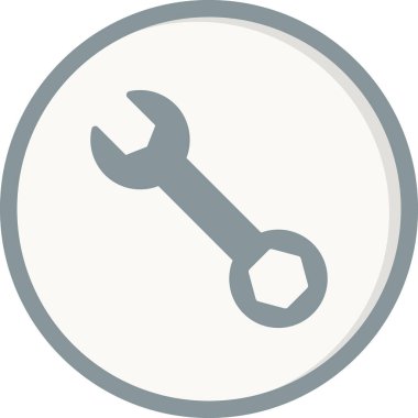 İngiliz anahtarı simgesi. Servis sembolü. vektör illüstrasyonu