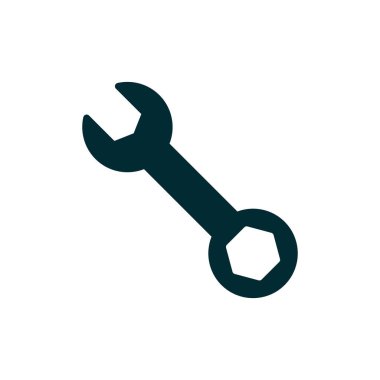 İngiliz anahtarı simgesi. Servis sembolü. vektör illüstrasyonu