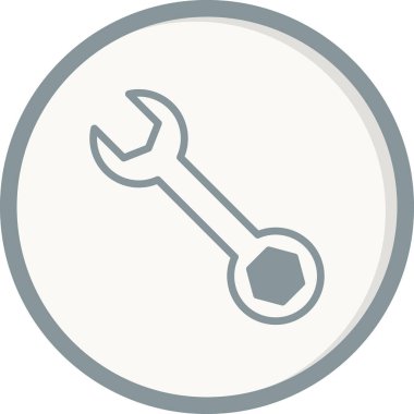 İngiliz anahtarı simgesi. Servis sembolü. vektör illüstrasyonu