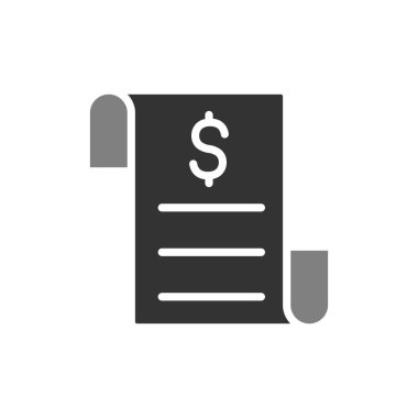 Web ve mobil uygulama tasarımı için fatura simgesi, vektör illüstrasyonu