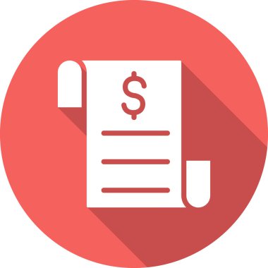 Web ve mobil uygulama tasarımı için fatura simgesi, vektör illüstrasyonu