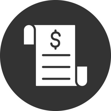 Web ve mobil uygulama tasarımı için fatura simgesi, vektör illüstrasyonu