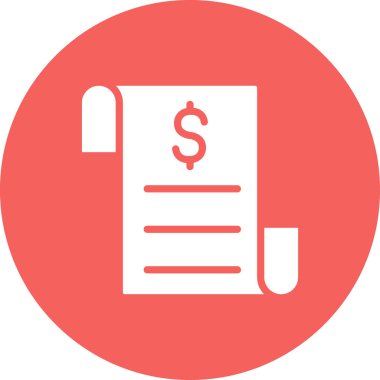 Web ve mobil uygulama tasarımı için fatura simgesi, vektör illüstrasyonu