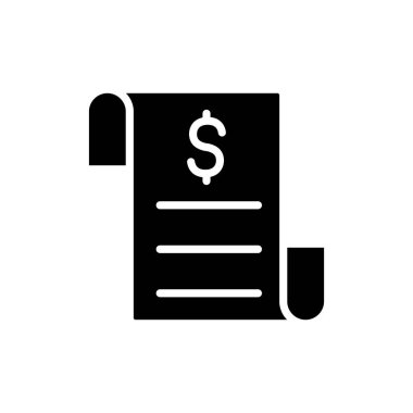 Web ve mobil uygulama tasarımı için fatura simgesi, vektör illüstrasyonu
