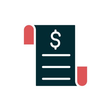 Web ve mobil uygulama tasarımı için fatura simgesi, vektör illüstrasyonu