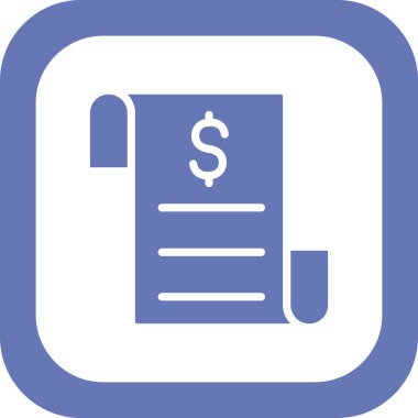 Web ve mobil uygulama tasarımı için fatura simgesi, vektör illüstrasyonu