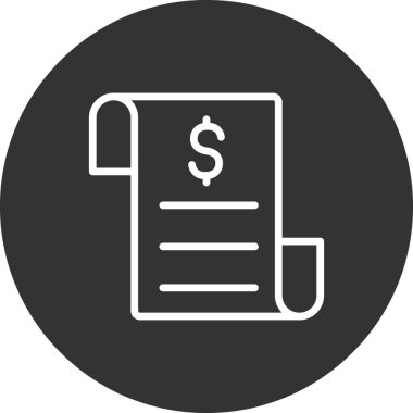 Web ve mobil uygulama tasarımı için fatura simgesi, vektör illüstrasyonu