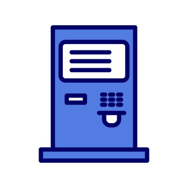 atm makine çizgi simgesi, ana hat vektör işareti, doğrusal biçim pictogram 